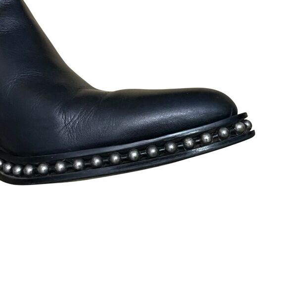 Coach Black Ankle Boots with Silver Accents - Picture 5 of 12